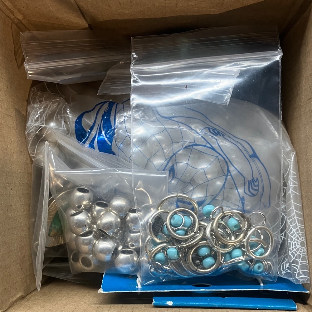 Silver and Turquoise Bead Set